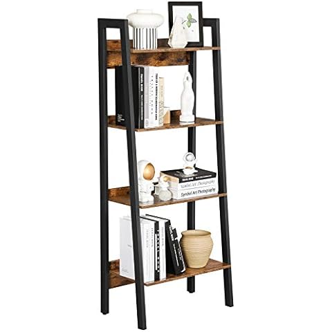 VASAGLE Ladder Shelf, 4-Tier Bookshelf, Storage Rack,