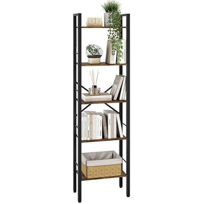 VASAGLE Ladder Shelf, 4-Tier Bookshelf, Storage Rack,