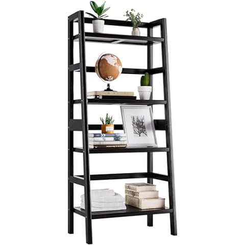 VASAGLE Ladder Shelf, 4-Tier Bookshelf, Storage Rack,