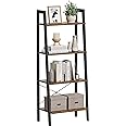 VASAGLE Ladder Shelf, 4-Tier Bookshelf, Storage Rack,