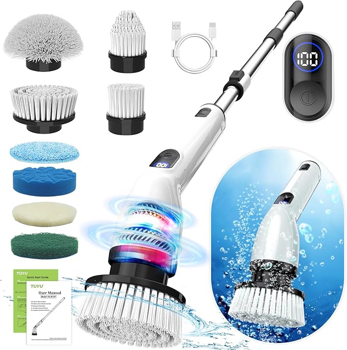 TUYU Electric Spin Scrubber, 2024 New Full-Body IPX7 Waterproof