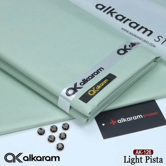 Alkaram Fabrics Men's Unstitched Premium Cotton Suit