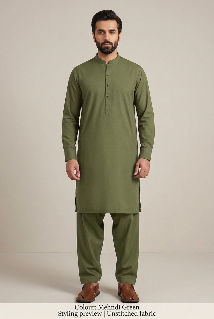 Al-Karam Cotton - Mehndi Green