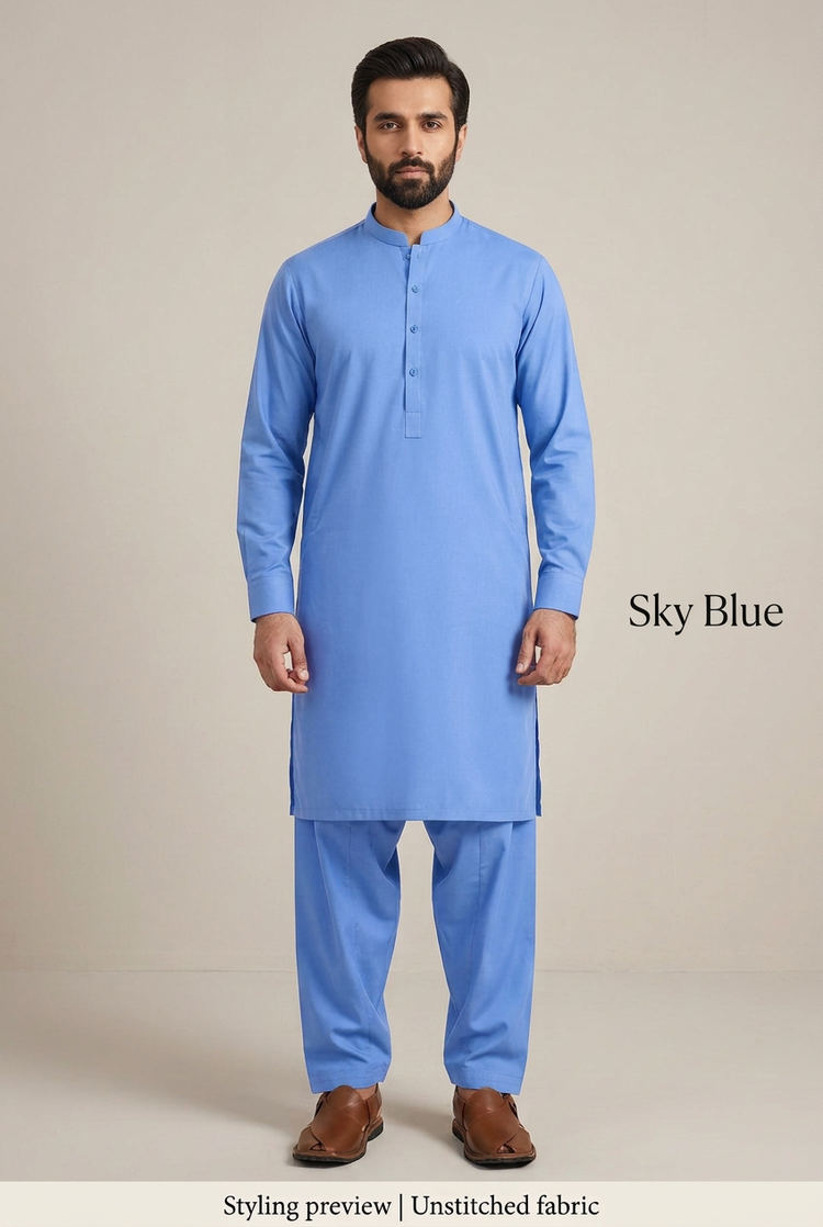 Al-Karam Cotton - Sky Blue