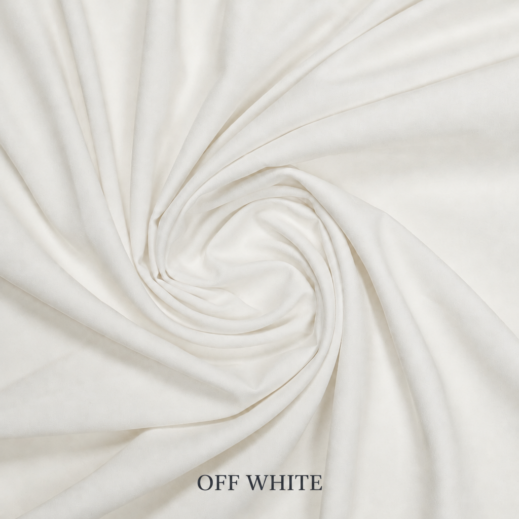 Off-white fabric with colour name